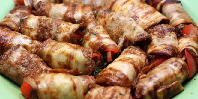 Рецепт рулетиков из баклажанов