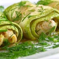 Рецепт Рулетиков из кабачков с курицей