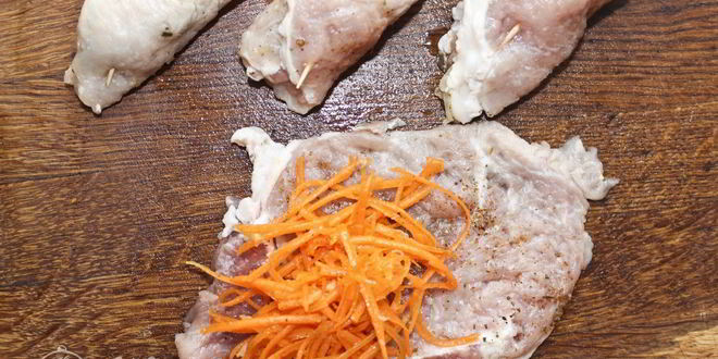 Рецепт рулетиков с морковкой по-корейски