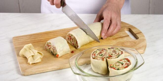 Рецепт рулетиков со свининой