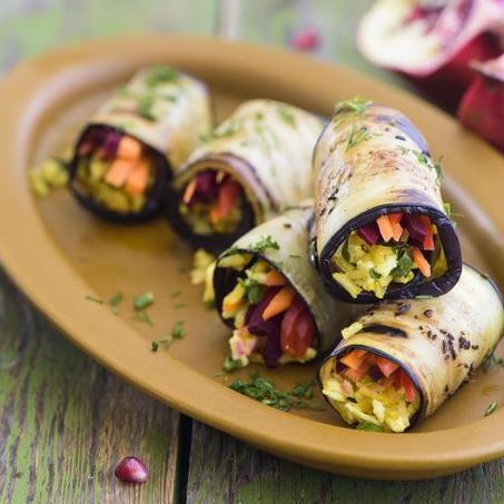 Рецепт Рулетов из баклажанов с овощами
