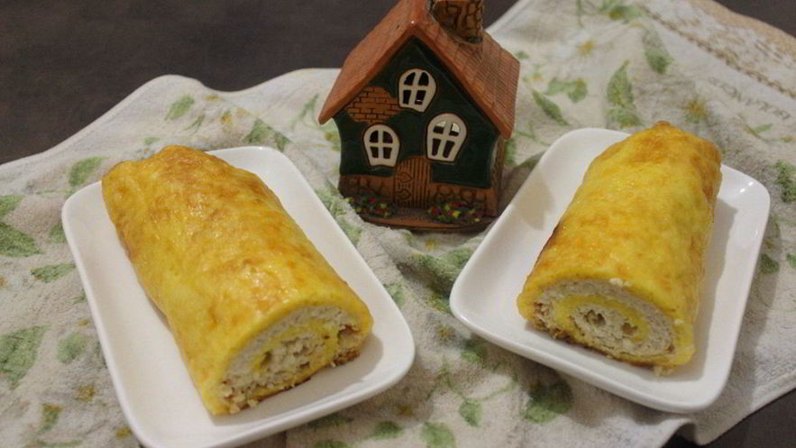 Рецепт сырно-куриного рулет