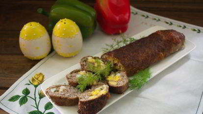 Рецепт Сырно-мясного рулет