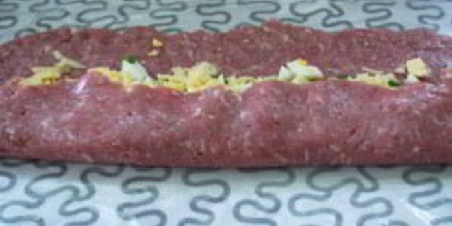 Рецепт сырно-мясного рулет