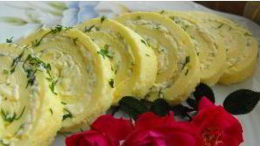 Рецепт сырного рулета с курицей