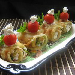 Рецепт Закусочных рулетиков из кабачков