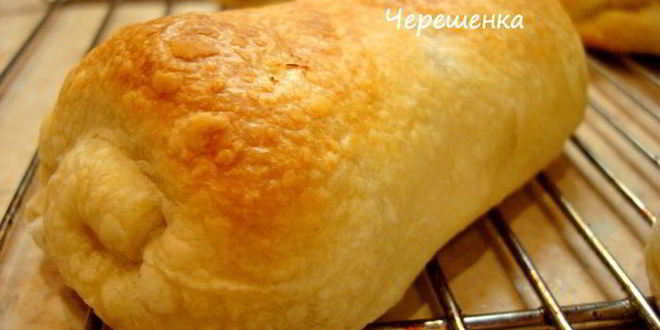 Рецепт закусочных слоеных рулетиков с рыбой, капустой и яйцом