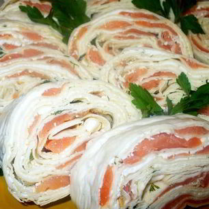 Рецепт Семги в лаваше с сыром