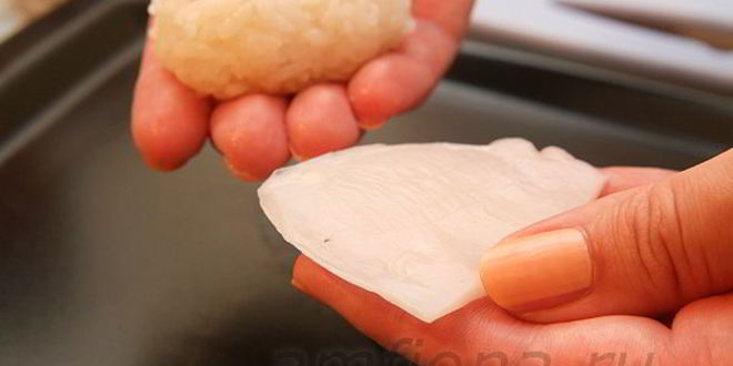 Рецепт нигирей-суш с кальмаром