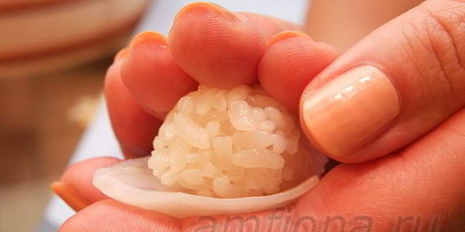 Рецепт нигирей-суш с кальмаром