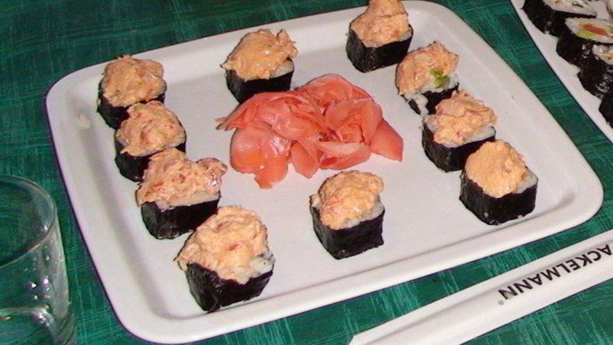 Рецепт суш, запеченных с лососем