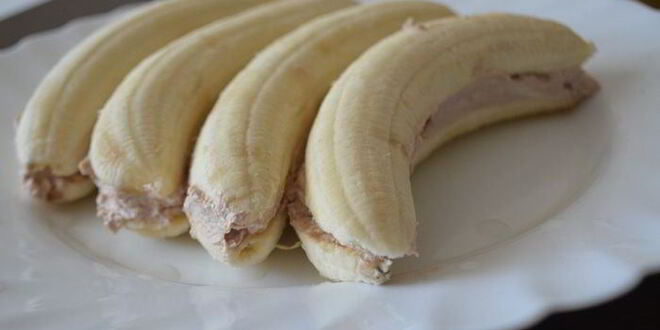 Рецепт банановых мини-сэндвичей с творожным кремом