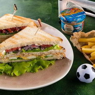 Рецепт Клаба-сэндвича с лососевым паштетом