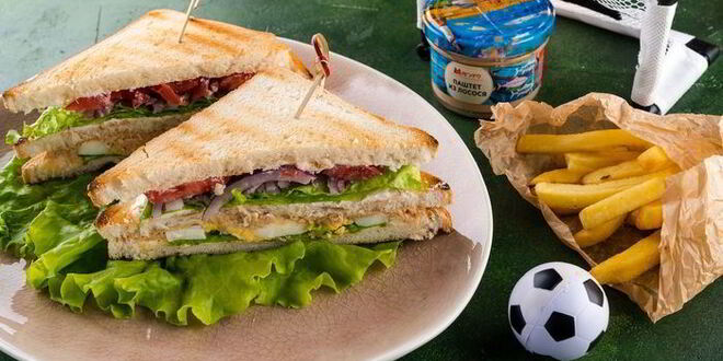 Рецепт клаба-сэндвича с лососевым паштетом