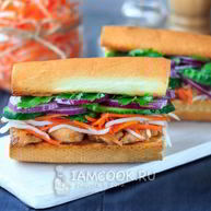 Рецепт Вьетнамского сэндвича Бан Ми с курицей