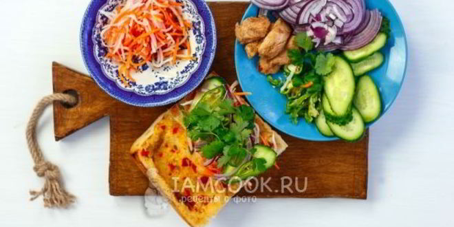 Рецепт вьетнамского сэндвича бан ми с курицей