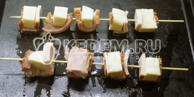 Рецепт сыра на шпажках