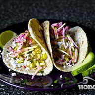 Рецепт Такоса с кукурузой, редисом и цуккини