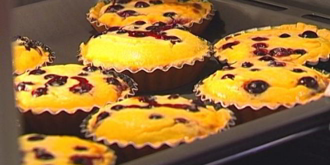 Рецепт лимонных тарталеток с голубикой