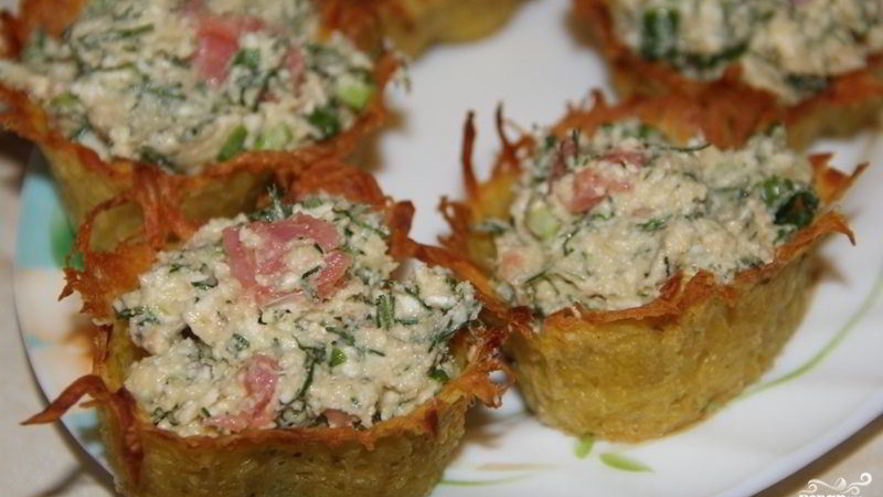 Рецепт начинки для тарталеток с красной рыбой