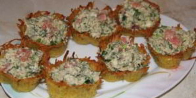 Рецепт начинки для тарталеток с красной рыбой