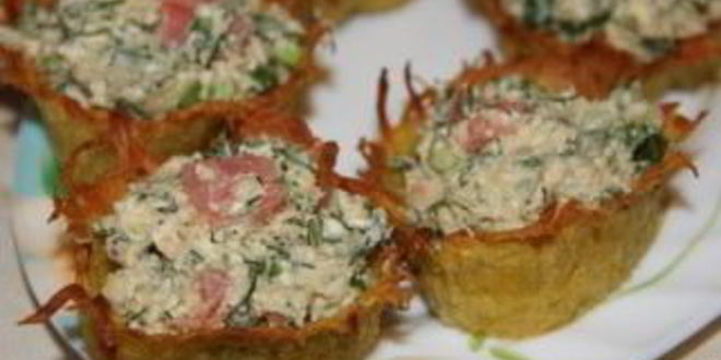 Рецепт начинки для тарталеток с красной рыбой