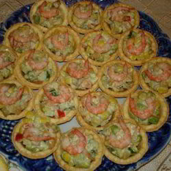 Рецепт Салатика из креветок в тарталетках