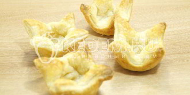 Рецепт тарталеток из слоеного теста