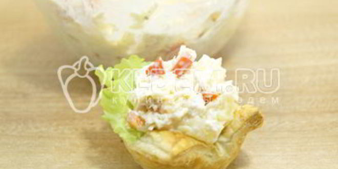 Рецепт тарталеток из слоеного теста