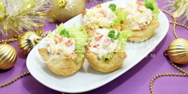 Рецепт тарталеток из слоеного теста