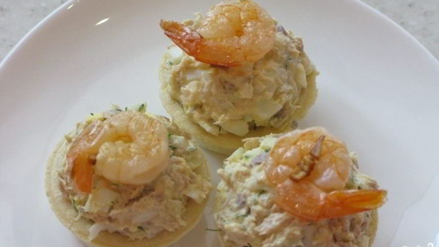 Рецепт тарталеток с горбушей консервированной