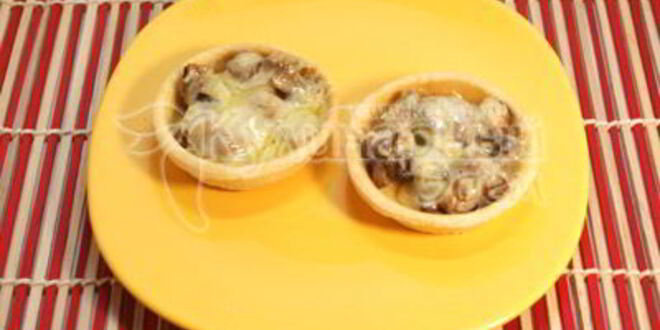 Рецепт тарталеток с грибами и сыром