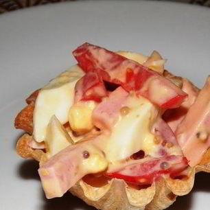 Рецепт Тарталеток с копченой колбасой