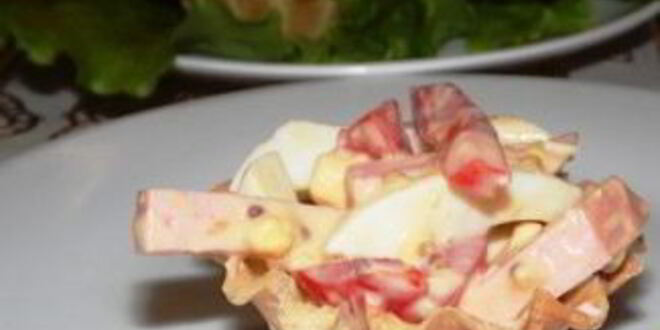 Рецепт тарталеток с копченой колбасой