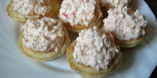 Рецепт тарталеток с крабовым паштетом