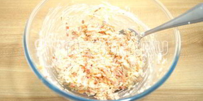 Рецепт тарталеток с крабовым салатом