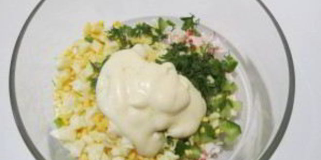 Рецепт тарталеток с крабовыми палочками и огурцом