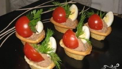 Рецепт Тарталеток с куриной печенью