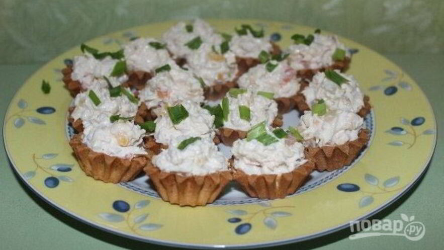 Рецепт тарталеток с курицей и ананасом