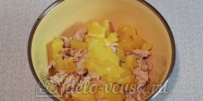 Рецепт тарталеток с курицей и апельсином