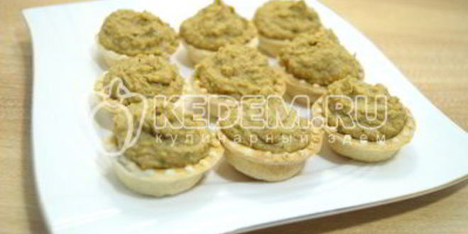 Рецепт тарталеток с паштетом из фасоли