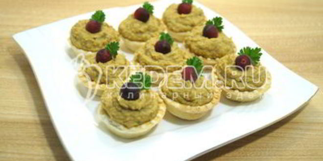 Рецепт тарталеток с паштетом из фасоли