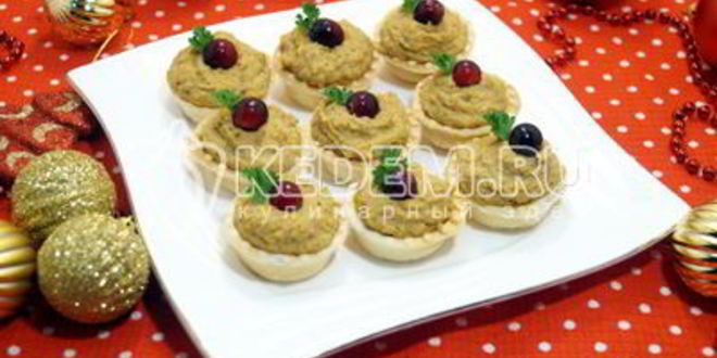 Рецепт тарталеток с паштетом из фасоли