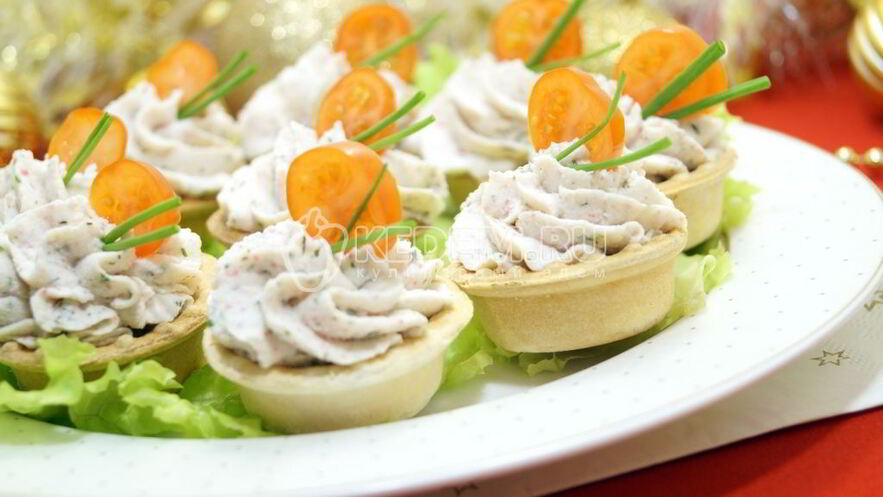 Рецепт тарталеток с паштетом из крабового мяса