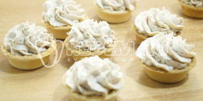Рецепт тарталеток с паштетом из крабового мяса