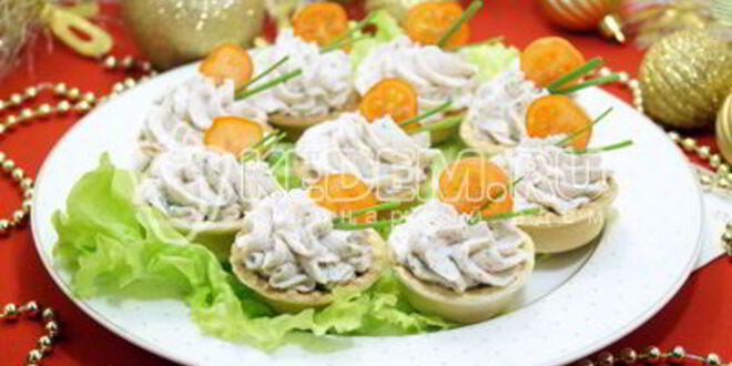 Рецепт тарталеток с паштетом из крабового мяса