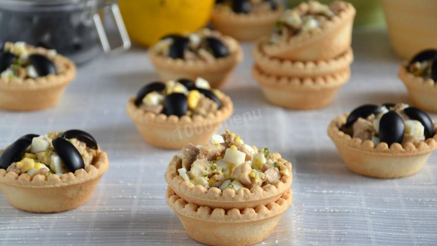 Рецепт тарталеток с печенью трески и яйцом