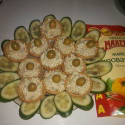 Рецепт Тарталеток с рыбным салатом