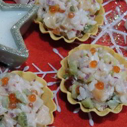 Рецепт Тарталеток с семгой и икрой