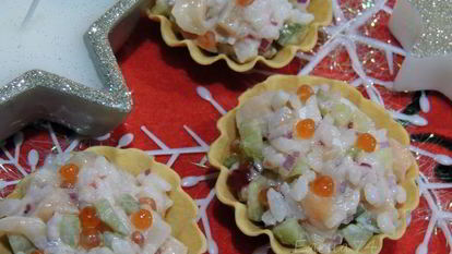 Рецепт Тарталеток с семгой и икрой